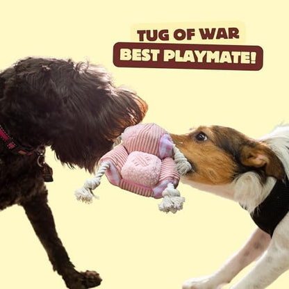 Squeaky Dog Toys, Durable Tug of War Chew Toys for Small, Medium and Large Dogs, Interactive Puppy Toy for Teeth Cleaning, Birthday Gift - Couch - Image 3