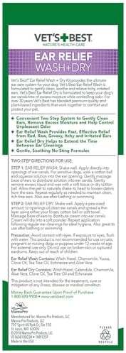 Vet's Best Dog Ear Cleaner Kit - Multi-Symptom Ear Relief - Wash & Dry Treatment - Alcohol-free - Image 2