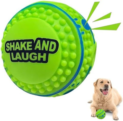 Spiky Interactive Dog Toys Ball, XL, 5.51 in (14 cm) by SHAKEANDLAUGH
