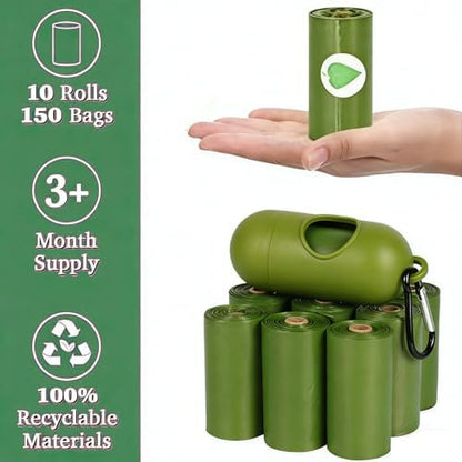 Dog Poop Bags with Dispenser, 150 Count Lavender Scented Poop Bags, Leak Proof and Extra Thick Pet Waste Bags, 13" x 9" Large Thickened leakage, degradable - Image 3