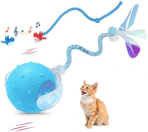 Interactive Automatic Cat Toy Ball-USB Rechargeable，Motion Activated Toy by Sentoo