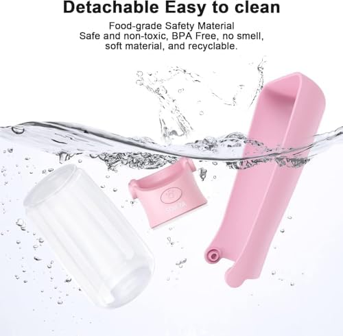 Portable Dog Small Animals Water Bottle for Walking 19 OZ or 12 OZ Pet Water Bottles for Puppy Medium Large Dogs Little Animals Water Dispenser Dog Small Animals Water Bowl - Image 4