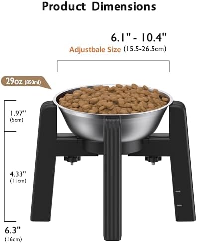 CZPET Dog Bowl Stand, 51 oz Large Capacity Stainless Steel Feeder (2 Pack) - Image 5