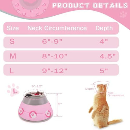 Cat Cone Collar Soft Elizabethan Collar for Surgery Recovery - Adjustable for Small and Large Cats Kittens to Stop Licking - Image 6