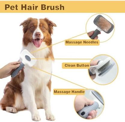 Dog Brush & Pet Grooming Kit for Dogs and Cats, 8 Tools with Storage Pouch - Image 3
