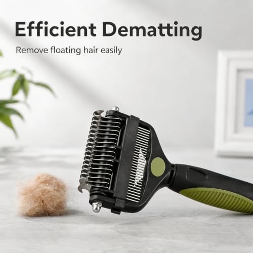 3-in-1 Pet Grooming Tool Dematting Comb Undercoat Rake Deshedding Brush - Image 6