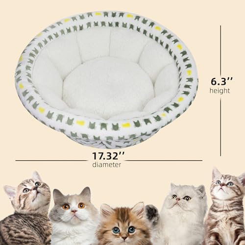 AIWIKIDE Super Soft Small Dog & Cat Bed, Anti-Anxiety Puppy Cuddler, Cozy Round Fluffy Plush Pet Bed, Machine Washable Faux Fur Donut Cuddler - Image 3