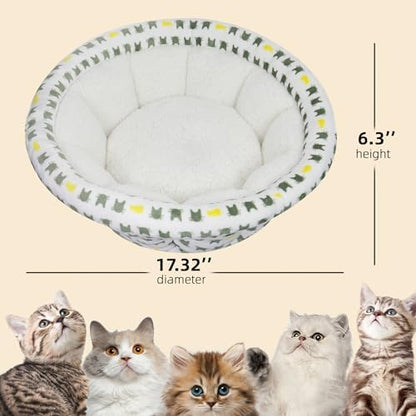 AIWIKIDE Super Soft Small Dog & Cat Bed, Anti-Anxiety Puppy Cuddler, Cozy Round Fluffy Plush Pet Bed, Machine Washable Faux Fur Donut Cuddler - Image 3