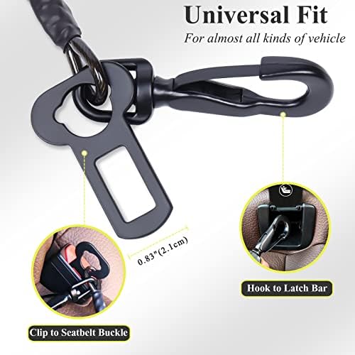 VIVAGLORY Dog Seatbelt Tuffbelt Dog Car Harness, XL, Black - Image 3