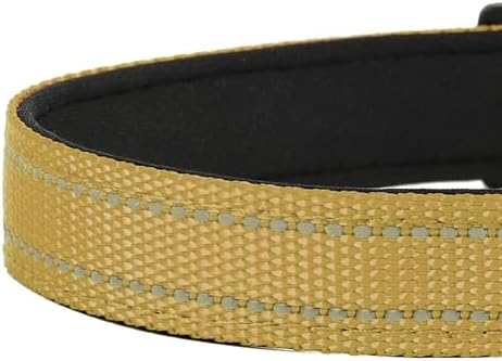 Reflective Dog Collar, Adjustable Soft Neoprene Padded,Khaki,L - Image 5