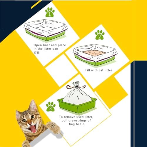 Cat Litter Bags for Automatic Litter Box Large– Self-Cleaning Litter Box Liners Compatible with L-Robot, PURA Max & X,P9902, PETKET, 20 Count – Durable & Easy to Use - Image 7