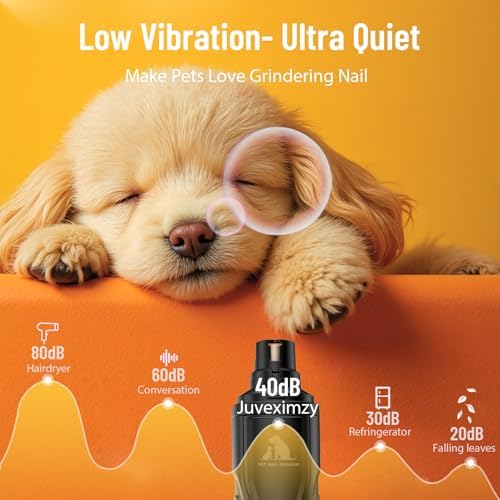 Electric Dog Nail Grinder: Upgraded 5-Speed Quiet Dog Nail Trimmer-Safe Painless Nail File for Claw Trimming & Grooming Care at Home for Dogs & Cats - Image 2
