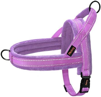 Didog No Pull Dog Harness for Medium Dogs, Soft Flannel Padded, Purple, M by Didog