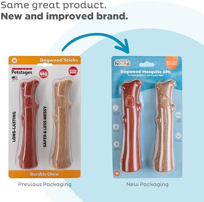 Dogwood Mesquite Stick Dog Chew Toy, Medium, 7.5", 2-Pack - Image 2