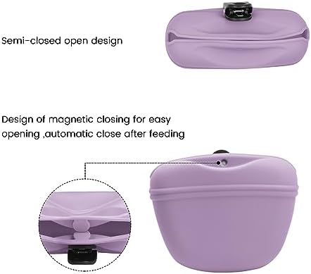 AUDWUD Silicone Dog Treat Pouch with Clicker Magnetic Closure Secure Clip - Image 3