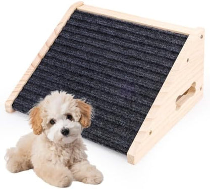 NQEUEPN Wooden Pet Ramps for Stairs, Non-Slip Low-Angled Dog Cat Ramps by NQEUEPN