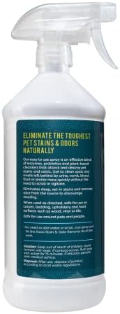 ALZOO Pet Stain & Odor Remover Spray for Dog & Cat Urine, Carpet, Furniture & Floors | Active Enzyme & Probiotic Formula | Lavender Vanilla Scent | Made in USA | 32 oz - Image 2
