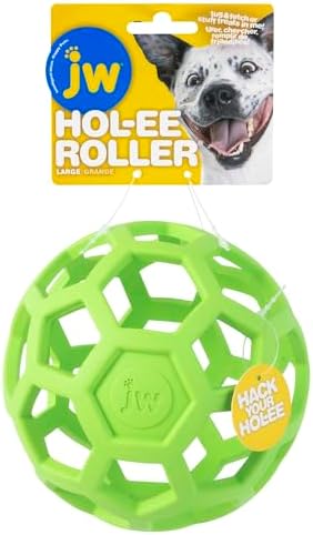 JW Pet HOL-ee Roller, Natural Rubber, Large 5.5in, Colors May Vary - Image 4