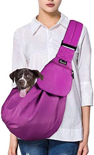 SlowTon Dog Carrier Sling - Thick Padded Shoulder Strap Adjustable, FU M by SlowTon