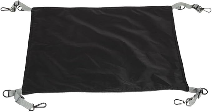 Waterproof Cat Hammock Bed with Fleece Reversible Warm Pet Sleeping Mat Black for Indoor Outdoor Cats