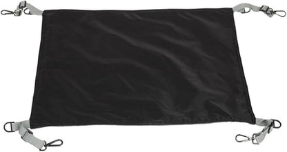 Waterproof Cat Hammock Bed with Fleece Reversible Warm Pet Sleeping Mat Black for Indoor Outdoor Cats