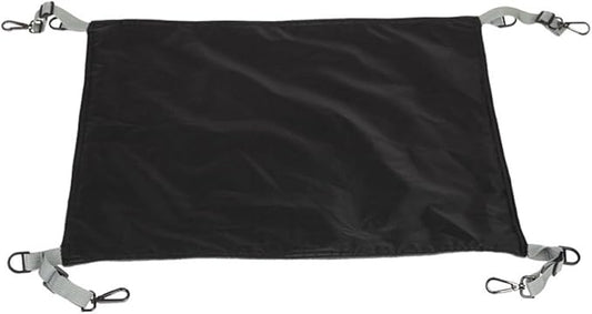 Waterproof Cat Hammock Bed with Fleece Reversible Warm Pet Sleeping Mat Black for Indoor Outdoor Cats