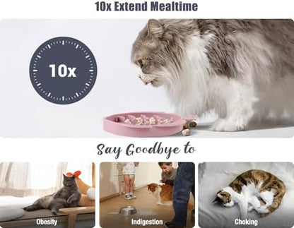 Coomazy Slow Feeder Cat Bowl Silicone Pet Puzzle Feeder for Slow Eating - Image 7