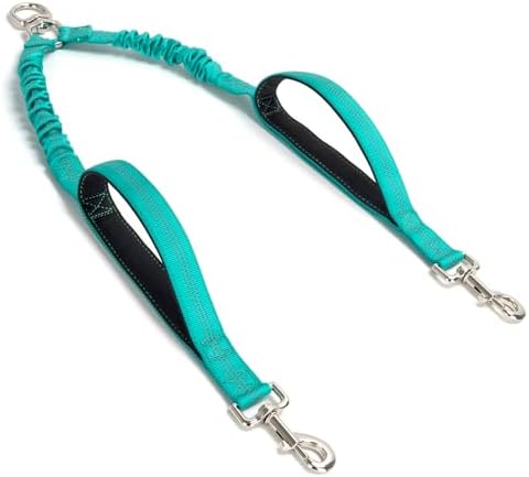 20" Dual Dog Leash Coupler Double Control Padded Handles for 2 Dogs by Mycicy