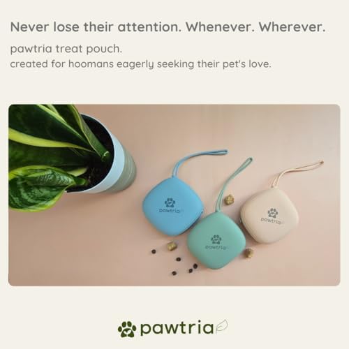 Pawtria BPA free Silicone Dog Treat Pouch, Matte Blue - Image 6