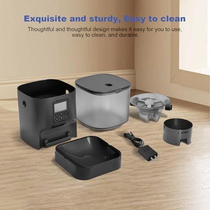 ANDOLL HOME Automatic Cat Feeder, Cat Food Dispenser with 10s Voice Recorder, Pet Feeder up to 8 Meals per Day, Timed Feeder with Dry Food Sealed Ring - Image 5