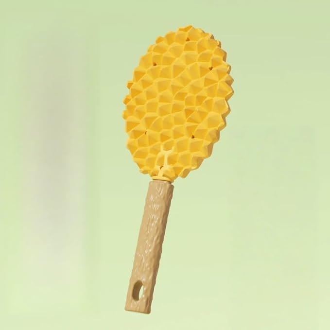 Durian Shape Pet Grooming Brush for Cats Self Cleaning Slicker Brush Remove Loose Fur Massage Comb for Long Short Haired Cats Kitten Puppy Soft Silicone Bristles Easy to Clean