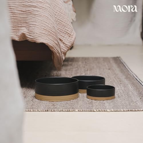 Mora Ceramic Pet Bowl Size Large - Food/Water Dish for Large Dogs, Cats, Great Dane, Mastiff, ect. 50oz or 8 Cups - Basic Bowls for Your Large Dog or Cat, Mix and Match for a Set - Liquorice - Image 6