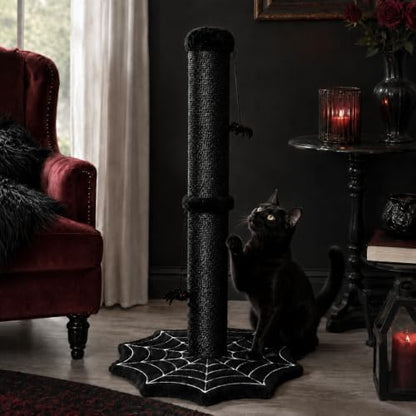 Gothic Cat Scratching Post with Spider Toys for Indoor Cats - Image 6