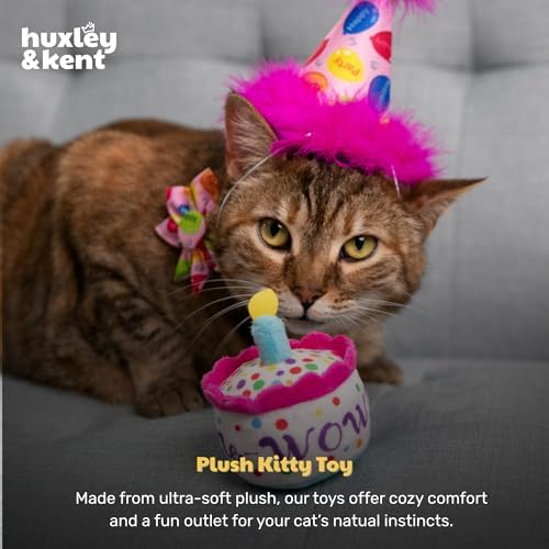 Huxley & Kent Plush Cat Toy - Interactive Catnip Toy for Cats & Kittens - Soft with Crinkle & Catnip - Fun Indoor Play - Mewow Cake - Image 6