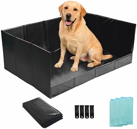 Dog Litter Box, Waterproof Foldable Pee Pad Holder, Dog Potty Tray by Unknown