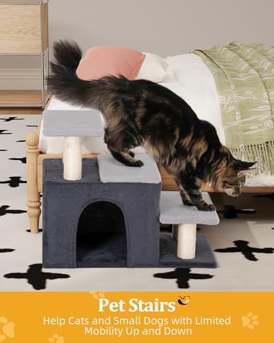 Aechonow 3-in-1 Pet Stairs for Cats, Dog Steps for Doggie Rabbits, Large - Image 4