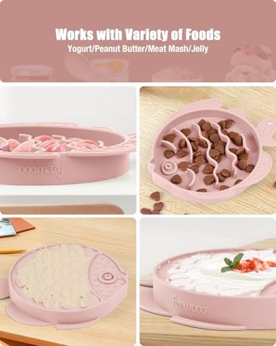 Coomazy Slow Feeder Cat Bowl Silicone Pet Puzzle Feeder for Slow Eating - Image 5