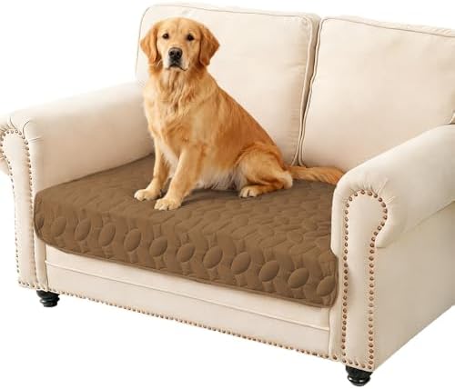 Ameritex Waterproof Pet Bed Cover Anti-Slip Dog Bed Blanket for Sofa and Furniture Waterproof New Pattern Design (Camel, 30x53 Inch (Pack of 1)) by Ameritex