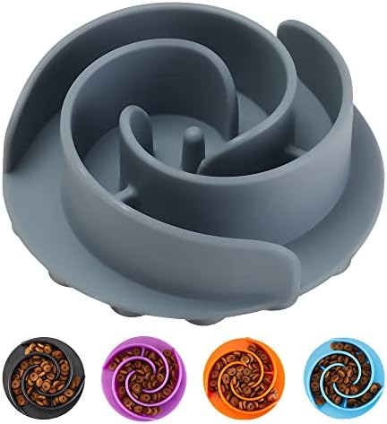 Slow Feeder Dog Bowls Insert, Animire Soft Silicone Slow Eating Food Bowl for Small, Medium and Large Dogs by Animire