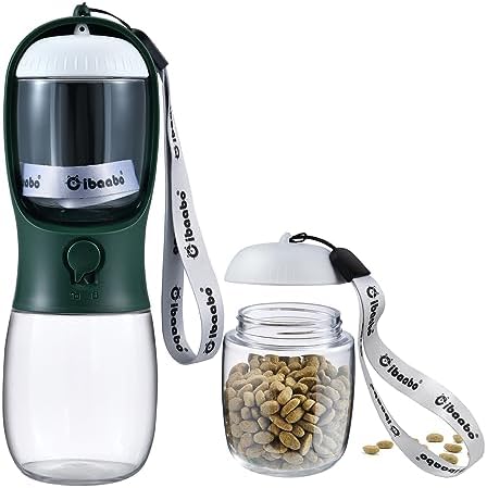 Cibaabo Dog Water Bottle Portable with Food Container & Filter for Travel by Cibaabo