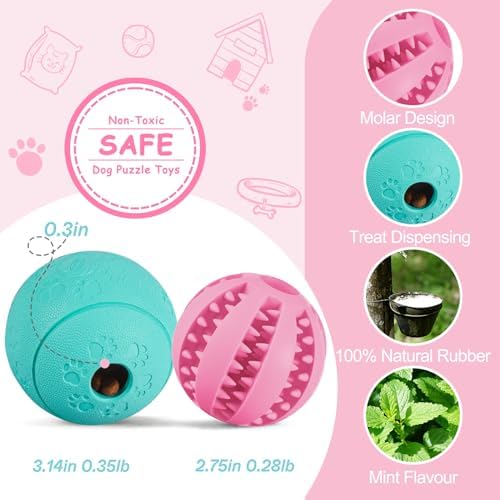 HIPPIH Dog Puzzle Toy 2 Pack, Interactive Dog Toys for Treat Dispensing - Image 2