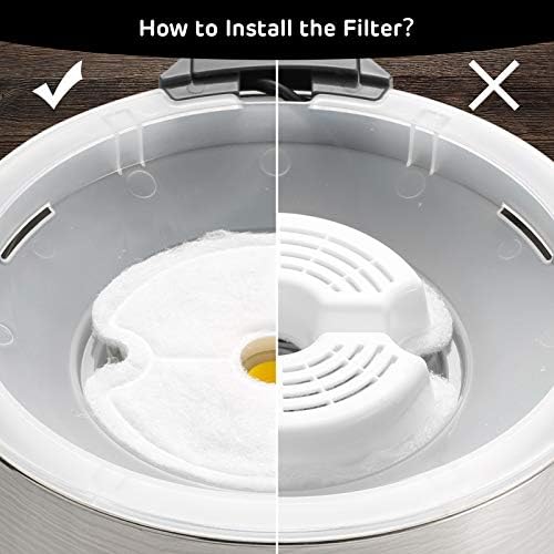 iPettie Water Fountain Carbon Filters for Neverland Cat Water Fountain and Stainless Steel Cat Drinking Fountain, IP-670-F8, 8 Packs - Image 4