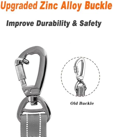 AUBELL Tactical Dog Leash Heavy Duty,4-6ft No Pull Bungee Leash,Grey - Image 2