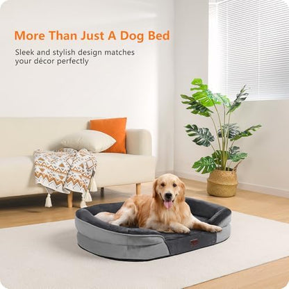 Dwanton Orthopedic Waterproof Large Dog Bed Sofa, Gel Memory Foam, 42" - Image 2