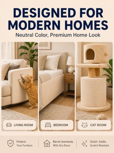 TLNNK 78.7"x15.8" Cat Scratch Furniture Protector - Beige - Image 5