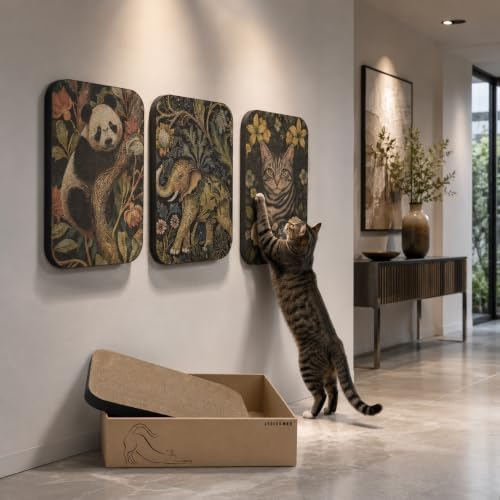 4 Pack Cat Wall Scratcher, Art Cat Scratching Board for Cats - Image 6