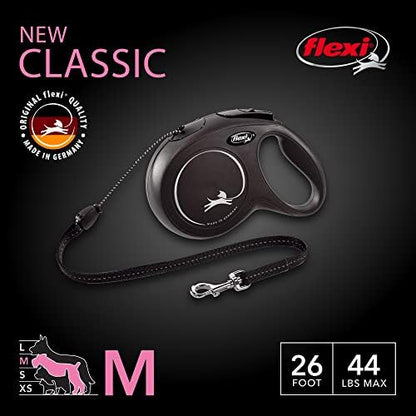 FLEXI® Classic Cord Retractable Dog Leash, Medium, 26 ft - Black - Image 2