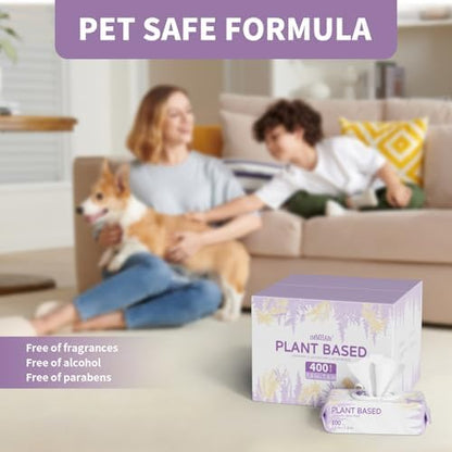 IMMHABI 100 PCS Dog Wipes for Paws and Butt Hypoallergenic Pets Cleansing & Deodorizing Anal Gland Hygienic Puppy Wipes for Dogs Face and Body Wipes Cleaning Fur Doggie Wipes Doggy Wipes (Lavender) - Image 5