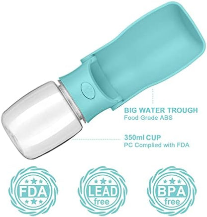 Portable Dog Water Bottle, Foldable Water Bottle for Dog, Blue, 12oz - Image 2