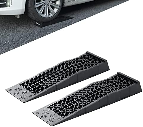 Ramps Low Profile Plastic Car Service Ramps 3 Ton Truck Vehicle - 2 Pack by Donext